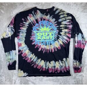 Outkast Shirt Extra Large Black Tie Dye Long Sleeve So Fresh So Clean Mens